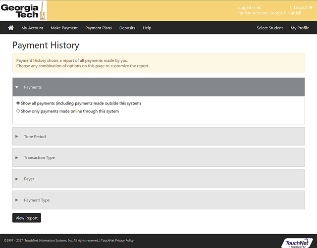 payment history